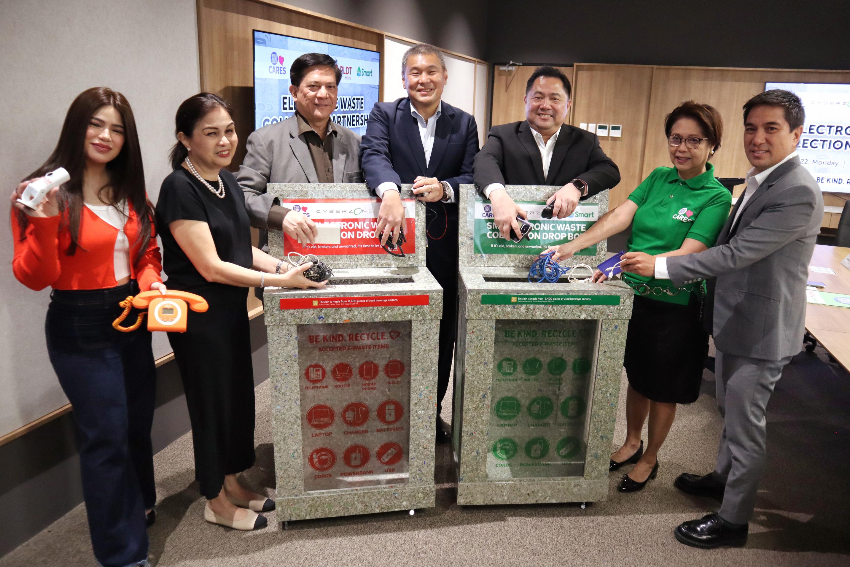 PLDT, Smart partner with SM Group for sustainability, ramp up e-waste collection program in malls nationwide