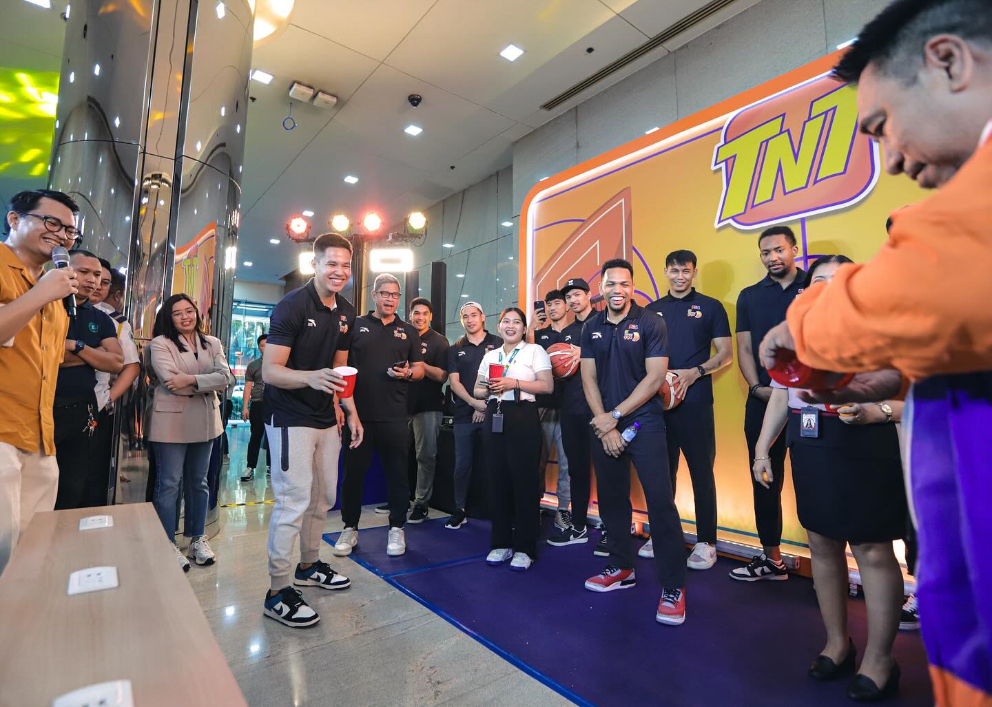 TNT Tropang Giga thrills fans, visits employees at Smart HQ