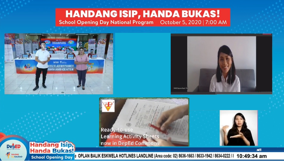 Smart DLP LAS now available for free via DepEd Commons Smart AVP for Community Partnerships Stephanie V. Orlino (top right) announced the availability of the CVIF-DLP Learning Activity Sheets at DepEd Commons during DepEd’s School Opening Day National Program and World Teachers Day celebration