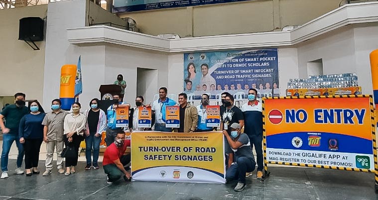 Ormoc City gets boost from Smart via connectivity tools, signages