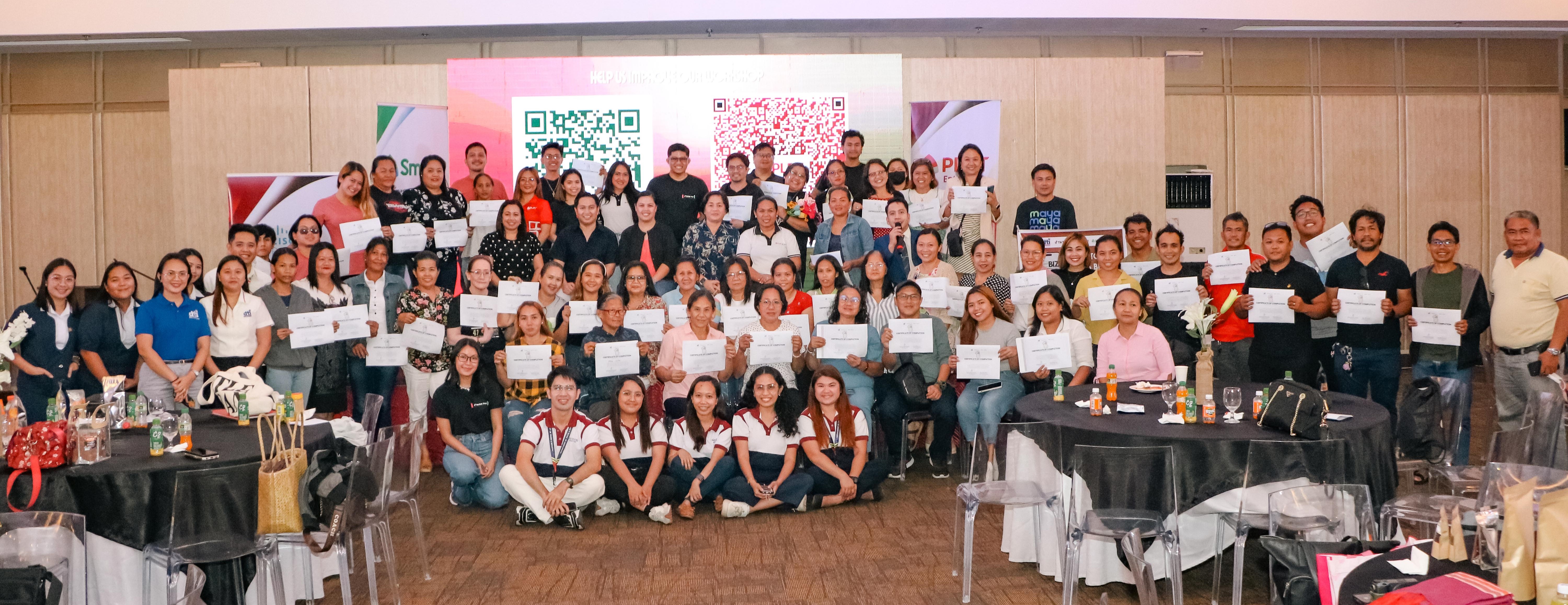 Over 70 MSME-participants attended PLDT Enterprise and Smart's #eBiznovation Buy Local Bazaar with Tiktok Shop Philippines in Iloilo City.