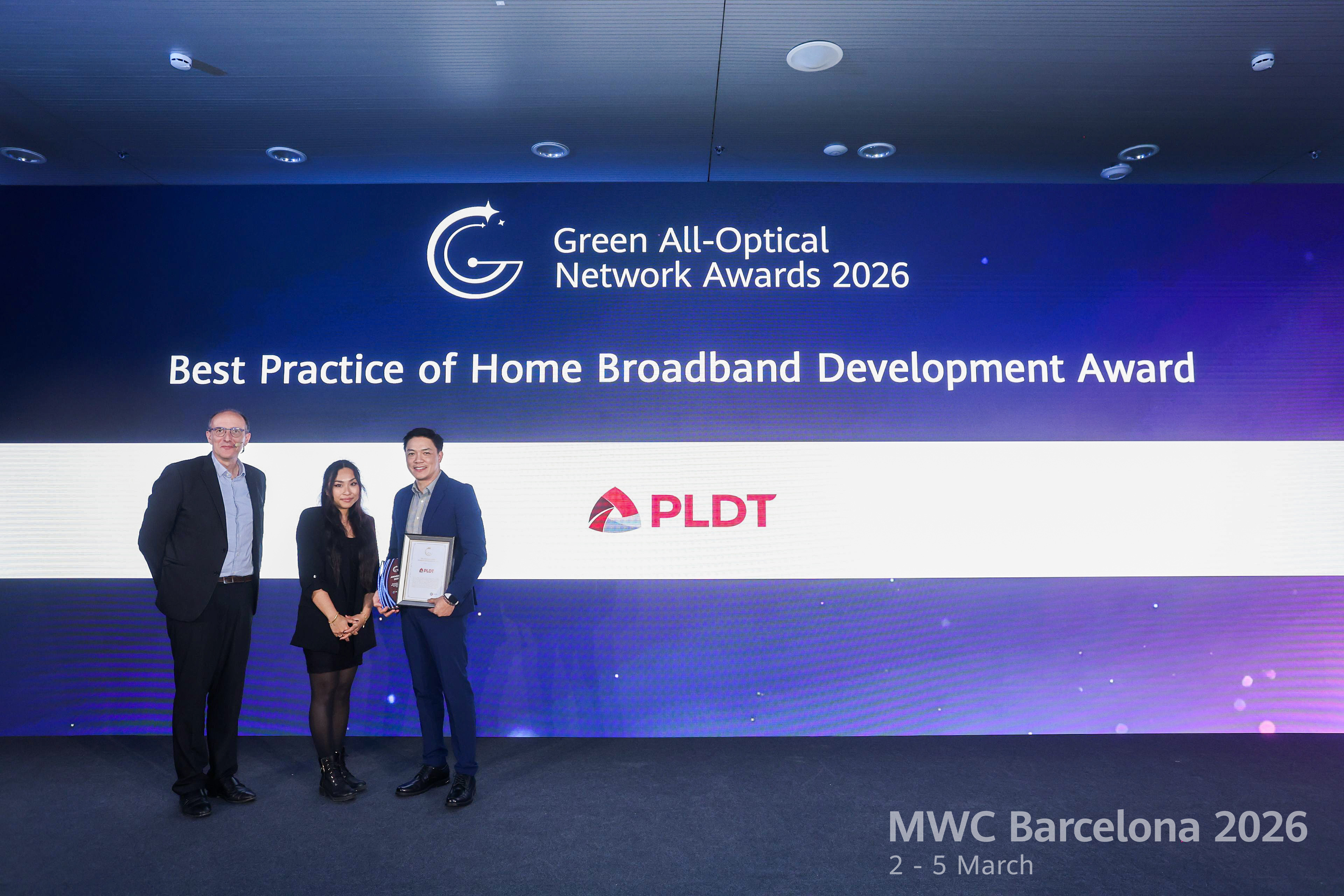 PLDT MWC 2026 Green All Optical Network Awards