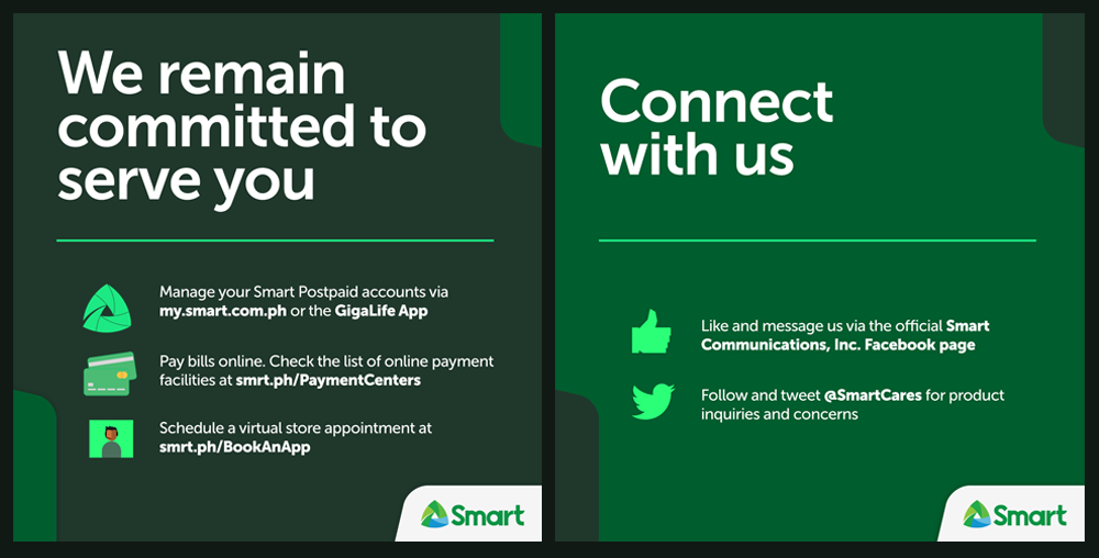PLDT, Smart assure customers continued service in stores, online amid surge