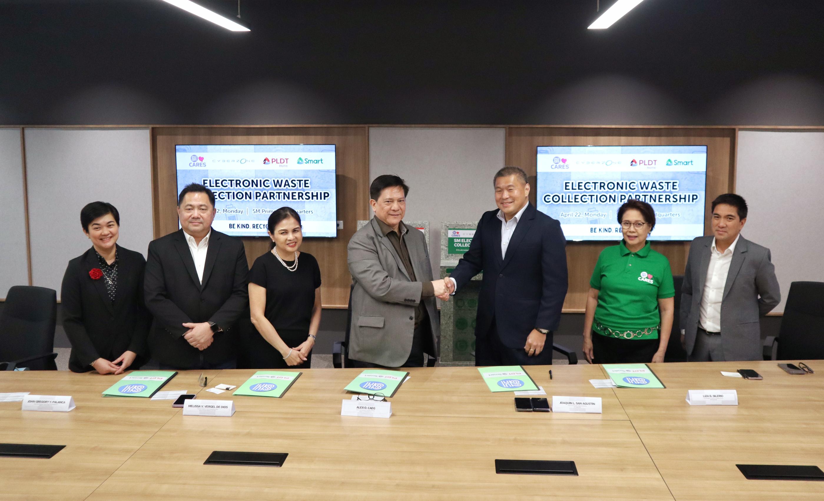 PLDT, Smart partner with SM Group for sustainability, ramp up e-waste collection program in malls nationwide