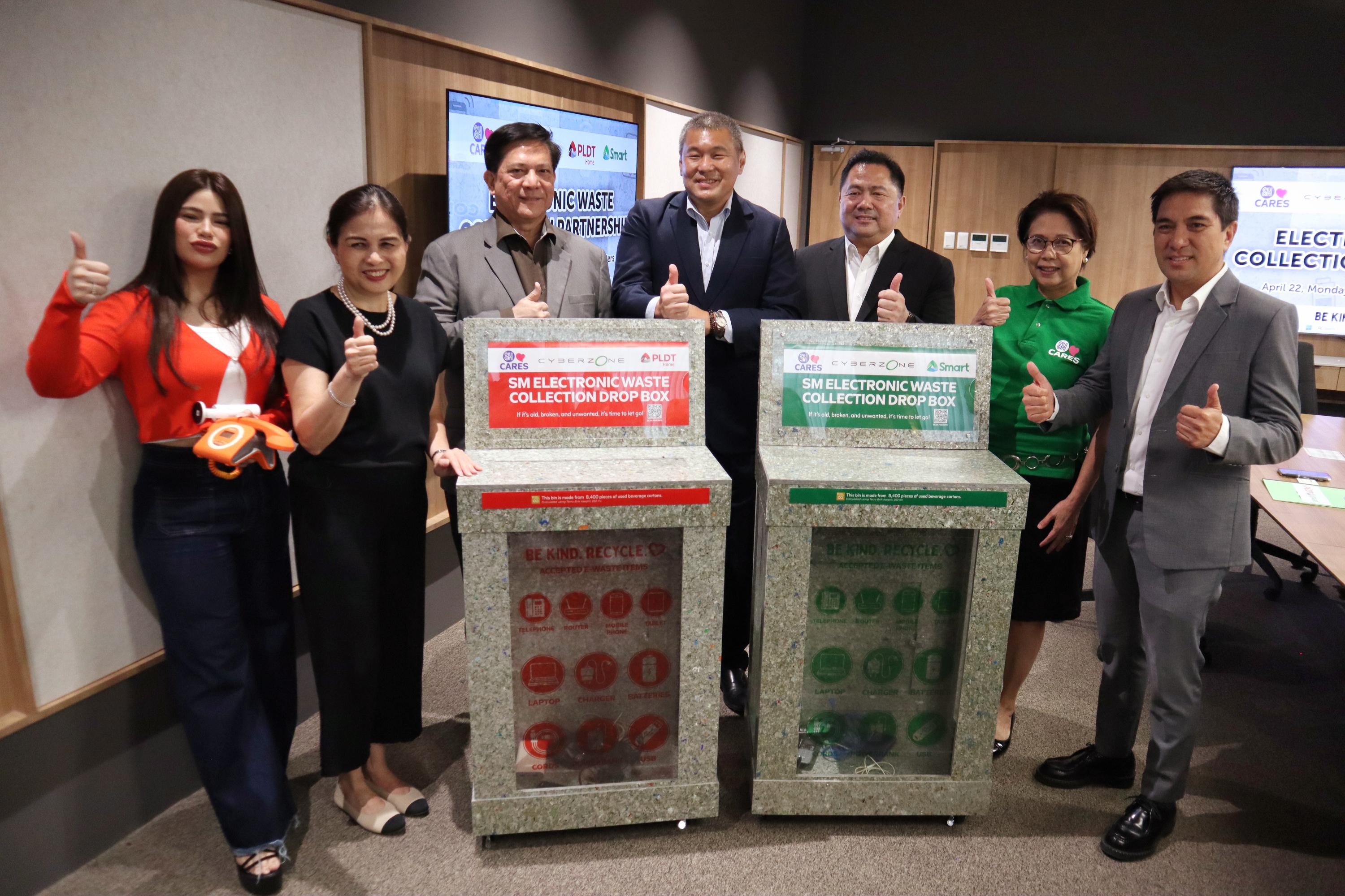 PLDT, Smart partner with SM Group for sustainability, ramp up e-waste collection program in malls nationwide