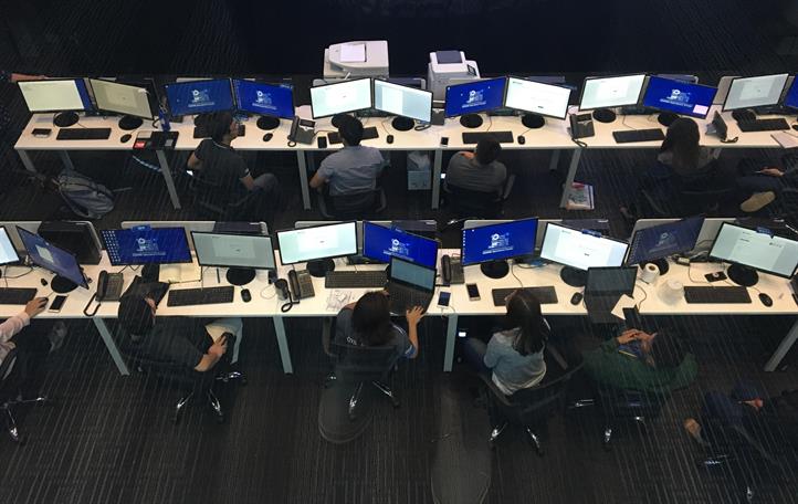 Representatives of the warning agencies participate in a training on how to use the ECBS platform at the NDRRMC Operations Center. Smart ECBS boosts NDRRMC disaster preparedness efforts