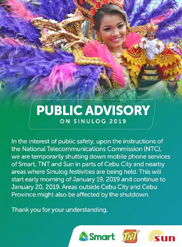 ADVISORY Smart Sinulog 2019 ADVISORY Smart Sinulog 2019