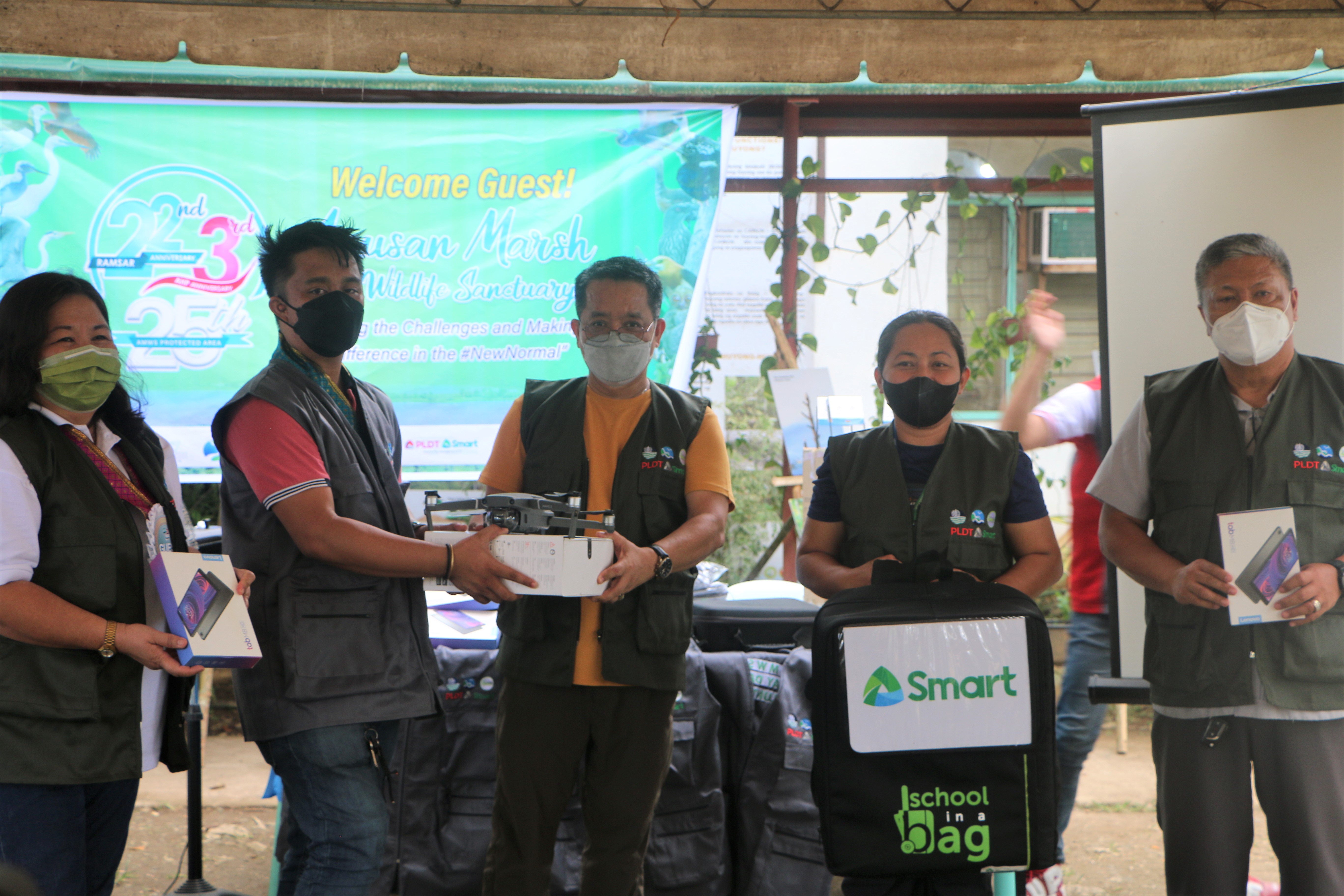 in photo (L-R) ARD for Special Concerns Ma. Teresa Allen, John Deloso, RED Nonito M. Tamayo, PASu Emmilie T. Ibonia, and OIC, PENRO Jose FLavio 