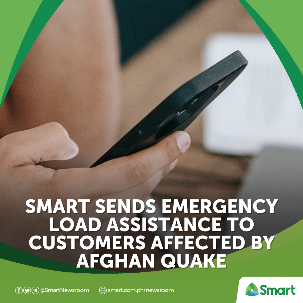Smart sends emergency load assistance to customers affected by Afghan quake