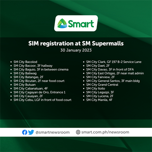 Smart SIM Registration Booths SM Malls Jan 2023 01 Smart SIM Registration Booths SM Malls Jan 2023 01