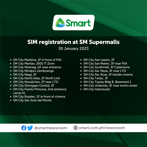 Smart SIM Registration Booths SM Malls Jan 2023 02 Smart SIM Registration Booths SM Malls Jan 2023 02