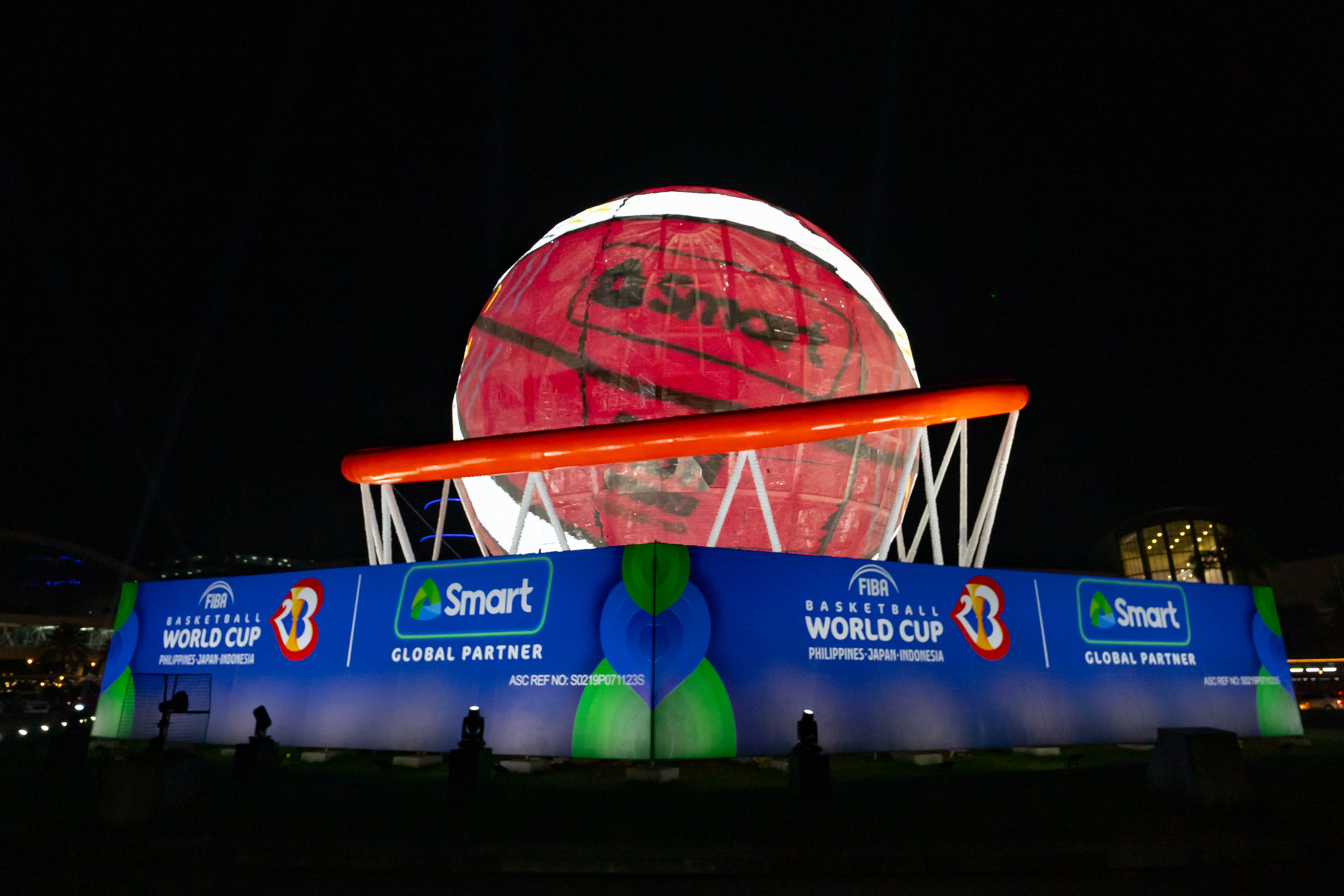THE MOA BALL transformed into massive basketball tribute.
