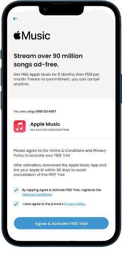 Tap on “Agree &amp; Activate Free Trial” to sign-up.