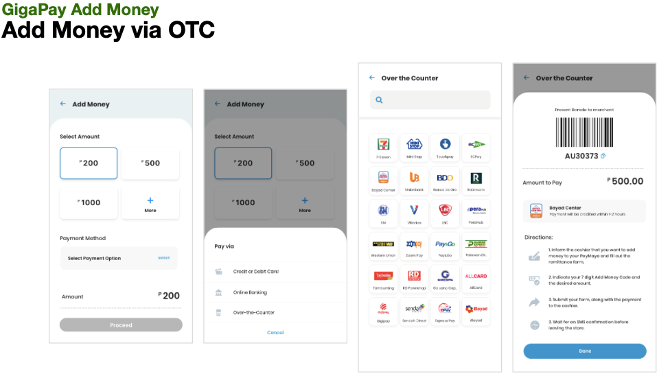 add money via otc add money via otc